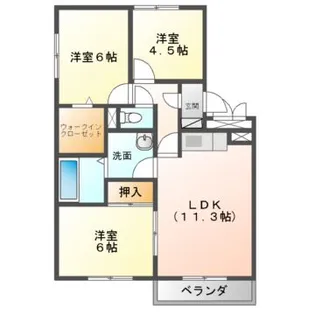 セジュールMEタケイシ【1階】の間取り