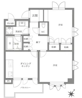 東邦ビル北里【4階】の間取り