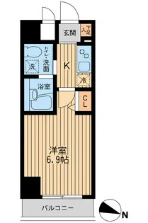 エイチエフ関内レジデンス【3階】の間取り