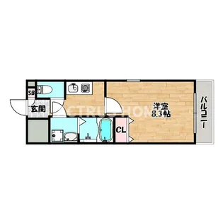 大阪府大阪市阿倍野区王子町3【マンション】の間取り