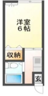 パナハイツ今宿【1階】の間取り