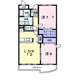 新潟県新発田市富塚町1【マンション】の間取り