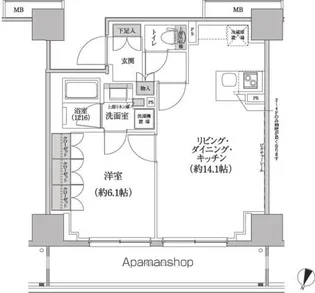パークハビオ渋谷本町レジデンス【3階】の間取り