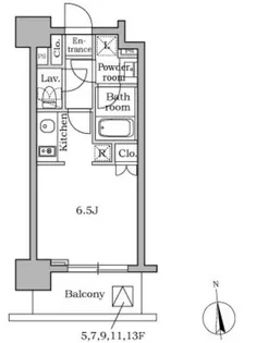 東京都世田谷区三軒茶屋1【マンション】の間取り