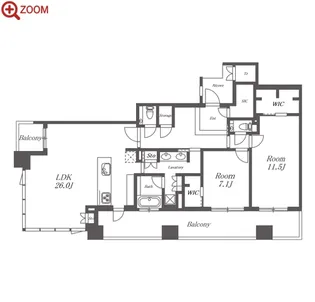 グランドメゾン大須 ザ・タワー【17階】の間取り