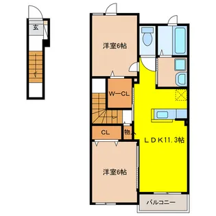 ネオ薬師寺【2階】の間取り