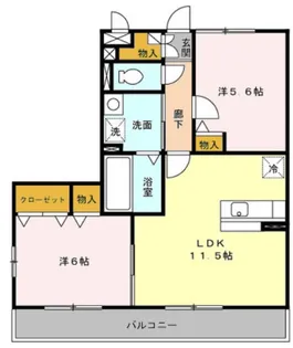 メゾン・アムール 弐番館B【3階】の間取り