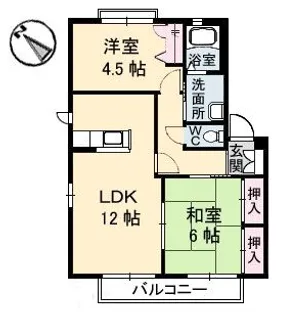 シャーメゾン別所 B棟【2階】の間取り