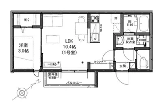 埼玉県越谷市東大沢1【アパート】の間取り