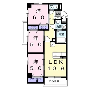 3LDKの間取り画像