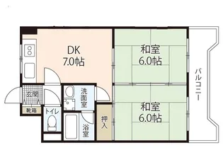 ジョイパレス南観音【3階】の間取り