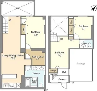 パークフラッツ祐天寺【1階】の間取り