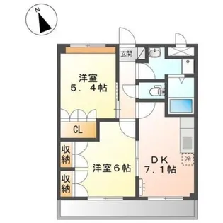 グリーンヒルズ曙【4階】の間取り