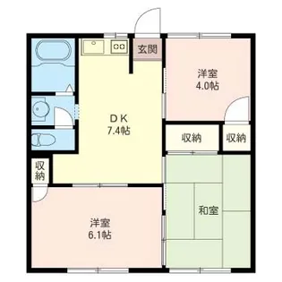 フレグランス渋沢【1階】の間取り