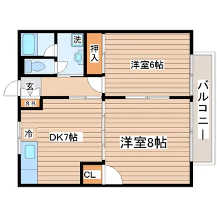 グレース鹿野【1階】の間取り