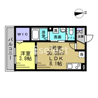 パルブニール浜野【1階】の間取り