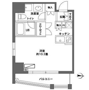 東京都江東区新大橋2【マンション】の間取り