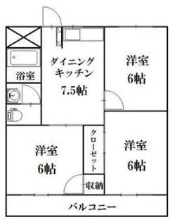 ビレッジ有玉【1階】の間取り