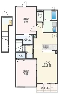 熊本県熊本市西区小島9【アパート】の間取り