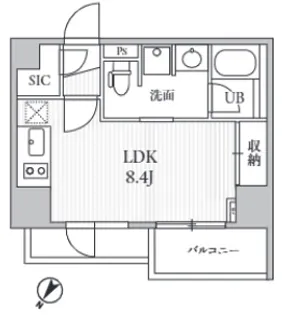 シーズンフラッツ大井町【3階】の間取り
