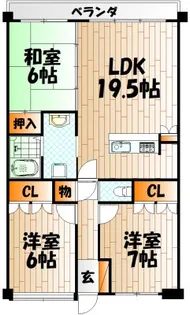 シャトレ大手町N棟【3階】の間取り