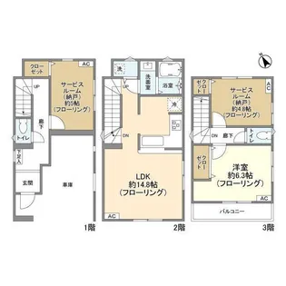 神奈川県横浜市泉区新橋町【一戸建】の間取り