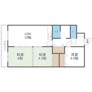 ハイツディオネ【2階】の間取り