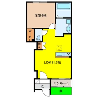 岐阜県岐阜市柳津町上佐波2【アパート】の間取り