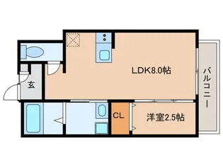 リアコート阪大前【3階】の間取り