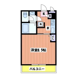 東京都福生市本町【マンション】の間取り