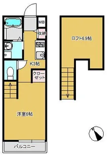 フラッティーノ【2階】の間取り