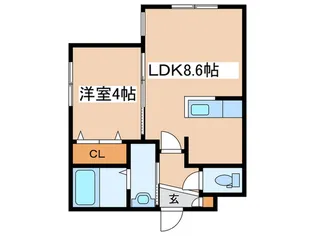 Alegria月寒中央【4階】の間取り