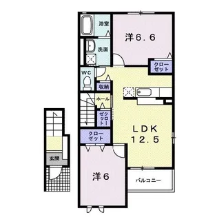 アスカ A【2階】の間取り