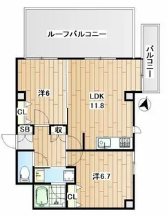 神奈川県横浜市磯子区西町【マンション】の間取り