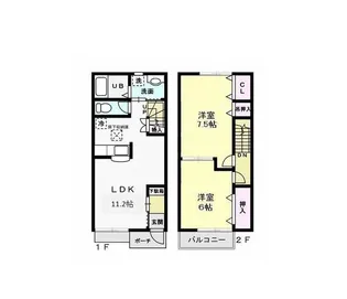 ツインリーフ Iの間取り