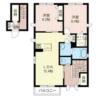 サンパティークI(ShaMaison)【2階】の間取り
