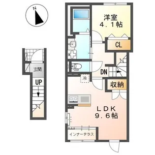 クローバーエイト【2階】の間取り
