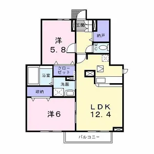 ジュネス・シック【1階】の間取り