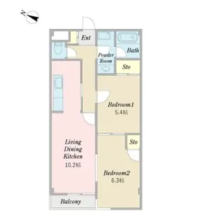 プロシードせんげん台2【1階】の間取り