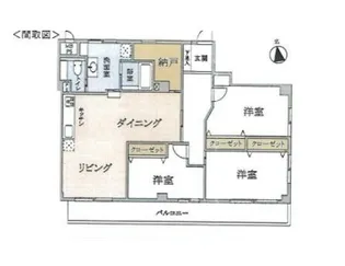 日生ハイツ【3階】の間取り