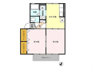 パトリ川上【1階】の間取り