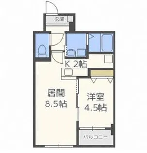 フランセレジデンシアリシェス南麻生【7階】の間取り