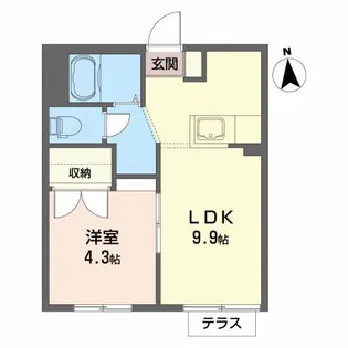 アーバンハイツT III【1階】の間取り