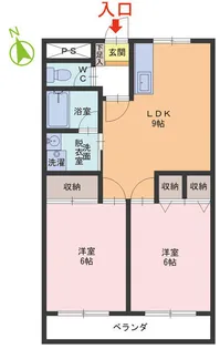 メゾンサンチェリオ【1階】の間取り