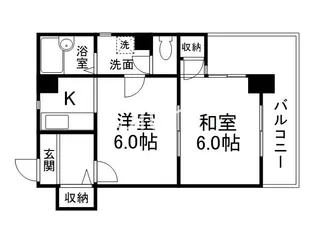 ライオンズマンション四条大宮【5階】の間取り