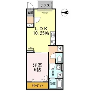 ソワーニュ【1階】の間取り