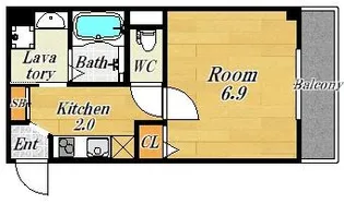 グランデュオM海老江【4階】の間取り