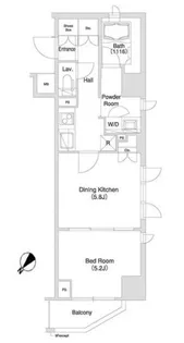 グラマシー横濱関内【9階】の間取り