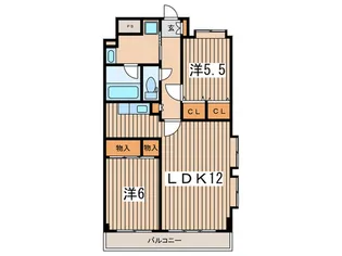 パレドエスポワール【5階】の間取り