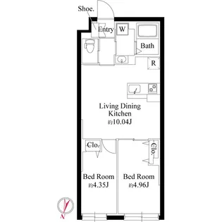 グランパセオ大岡山【1階】の間取り